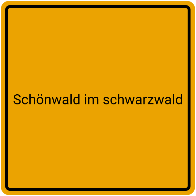 Meldebestätigung Schönwald im Schwarzwald